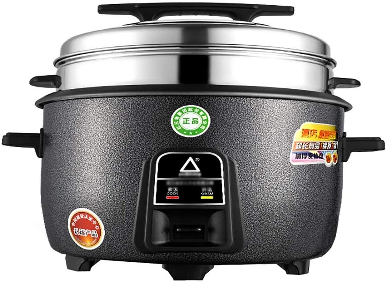 電気炊飯器業務用炊飯器、大容量、8〜45L蒸し器付き、食堂/ホテル/ホテル/学校用の昔ながらの大型炊飯器8〜60人（サイズ：10L〜1600W）